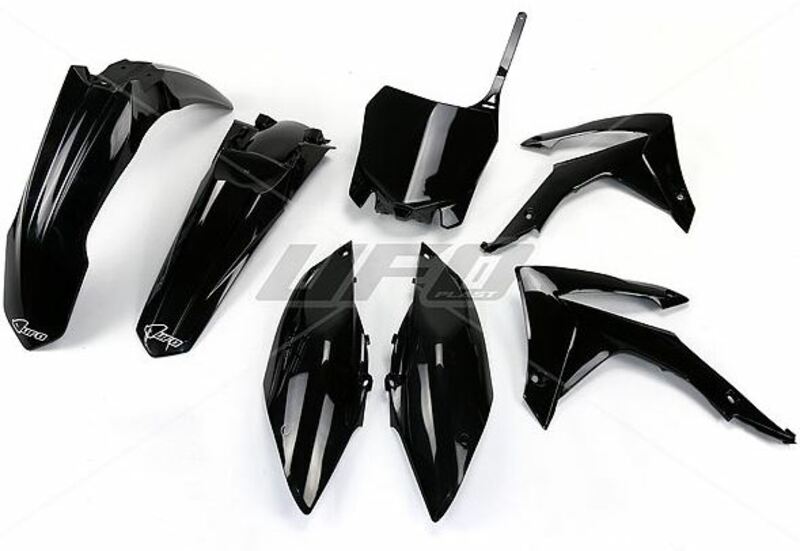 UFO Plastic Kit Black Honda CRF250R/450R