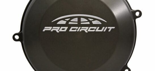 Tapa de embrague Pro Circuit para Kawasaki KX450F: aluminio, negro