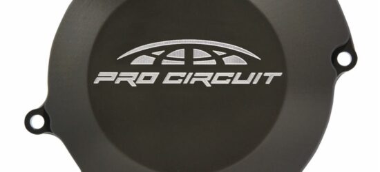 Tapa de embrague Pro Circuit para Kawasaki KX85/100: aluminio, negro