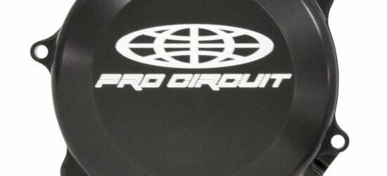 Tapa de embrague Pro Circuit para Yamaha YZ125: aluminio, negro